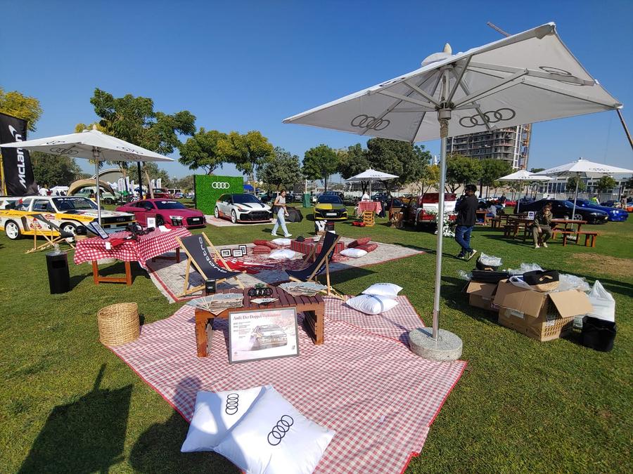 Corporate picnic event setup UAE